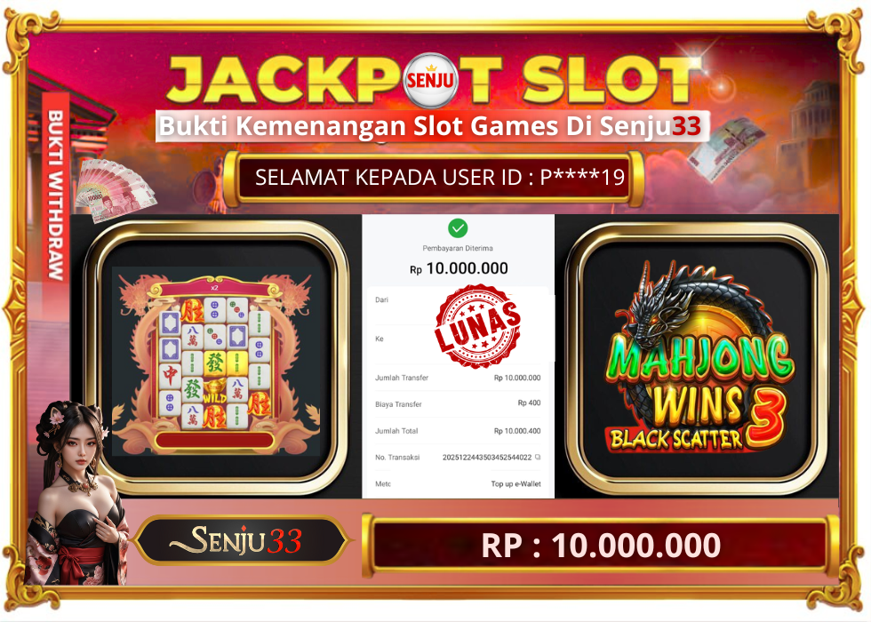 🎰 SENJU33 JACKPOT SLOT Rp. 10.000.000 LUNAS 🎉